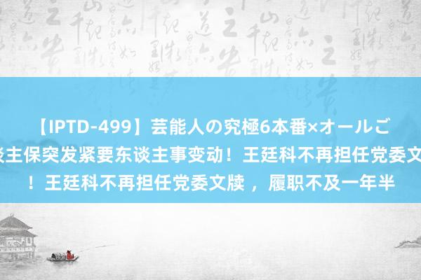 【IPTD-499】芸能人の究極6本番×オールごっくん AYA 中国东谈主保突发紧要东谈主事变动！王廷科不再担任党委文牍 ，履职不及一年半