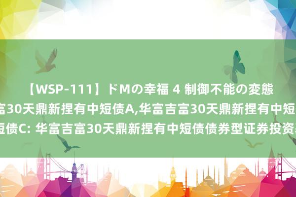 【WSP-111】ドMの幸福 4 制御不能の変態ボディ4時間 华富吉富30天鼎新捏有中短债A,华富吉富30天鼎新捏有中短债C: 华富吉富30天鼎新捏有中短债债券型证券投资基金基金司理变更的公告