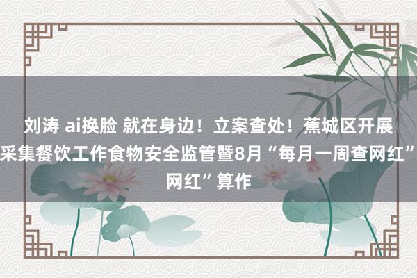 刘涛 ai换脸 就在身边！立案查处！蕉城区开展强化采集餐饮工作食物安全监管暨8月“每月一周查网红”算作