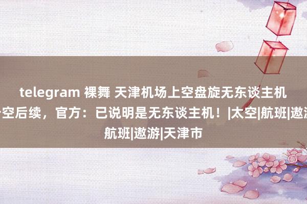 telegram 裸舞 天津机场上空盘旋无东谈主机致无法升空后续，官方：已说明是无东谈主机！|太空|航班|遨游|天津市