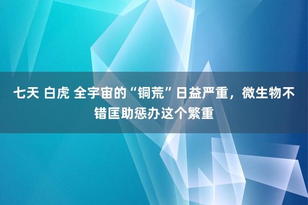 七天 白虎 全宇宙的“铜荒”日益严重，微生物不错匡助惩办这个繁重